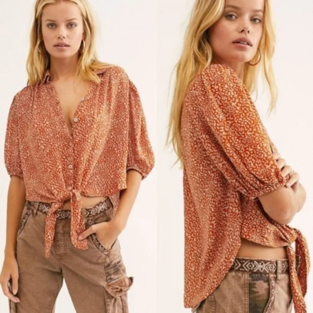 Free People Celia Printed Blouse. S - Picture 1 of 13
